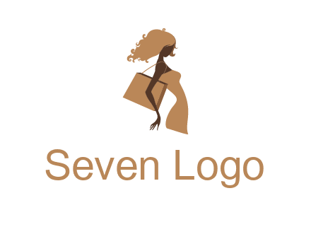 woman with handbag logo