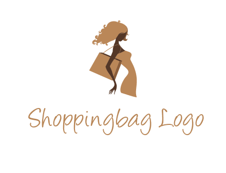 woman with handbag logo