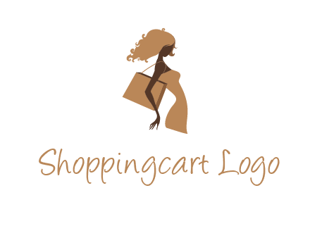 woman with handbag logo