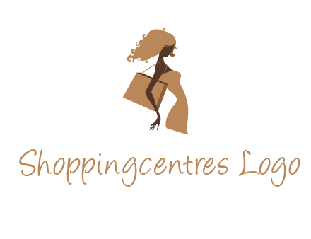 woman with handbag logo