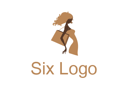 woman with handbag logo