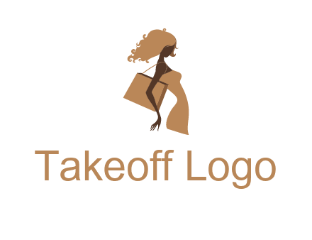 woman with handbag logo