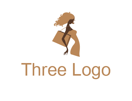 woman with handbag logo