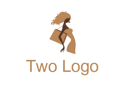 woman with handbag logo