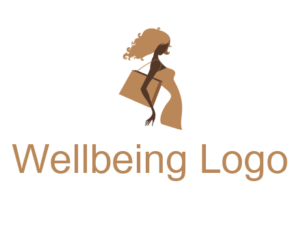 woman with handbag logo