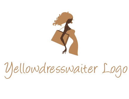 woman with handbag logo