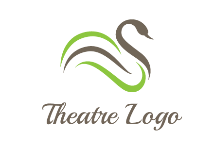 swoosh lines making a swan logo