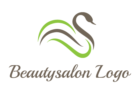 swoosh lines making a swan logo