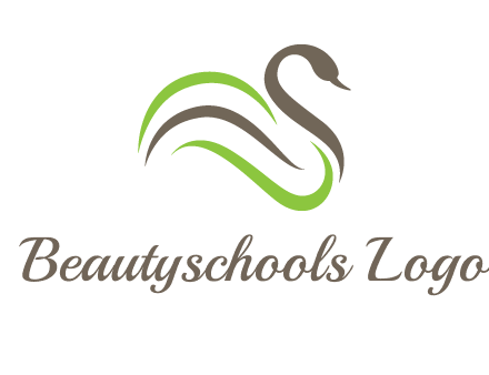 swoosh lines making a swan logo