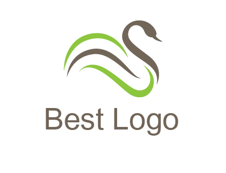 swoosh lines making a swan logo