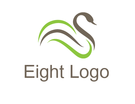 swoosh lines making a swan logo