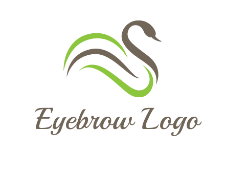 swoosh lines making a swan logo