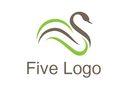swoosh lines making a swan logo