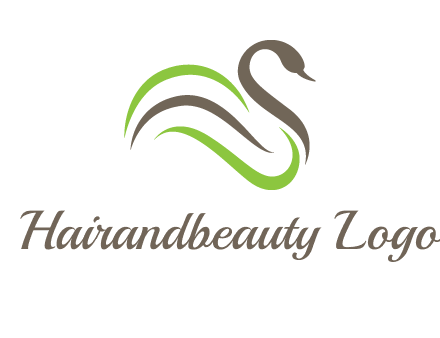 swoosh lines making a swan logo
