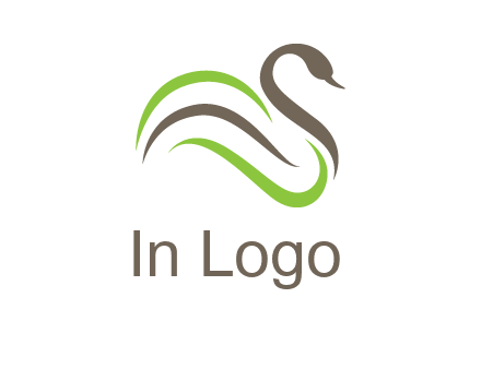 swoosh lines making a swan logo