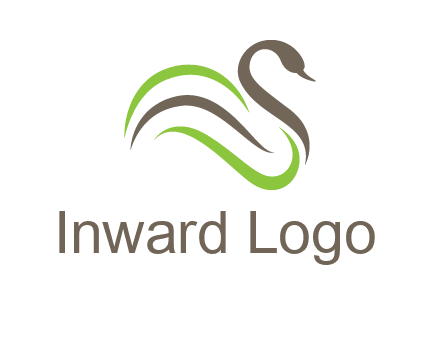 swoosh lines making a swan logo