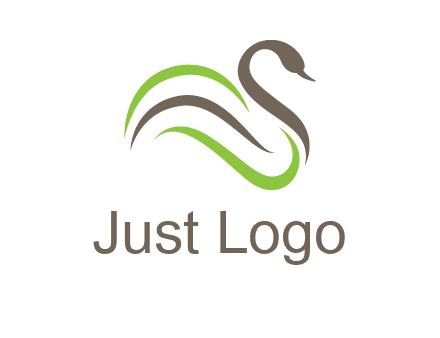swoosh lines making a swan logo