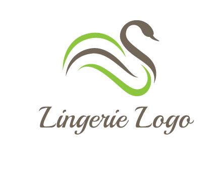 swoosh lines making a swan logo