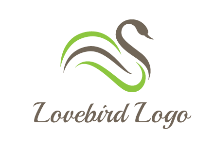 swoosh lines making a swan logo