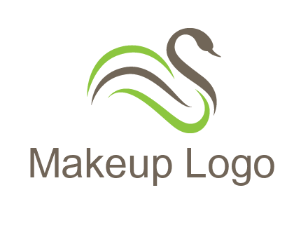 swoosh lines making a swan logo