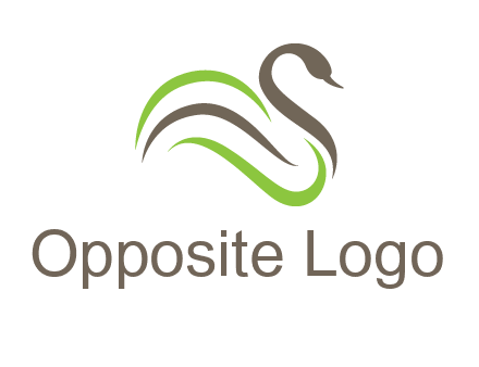 swoosh lines making a swan logo