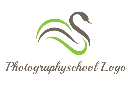 swoosh lines making a swan logo