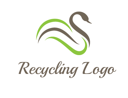 swoosh lines making a swan logo