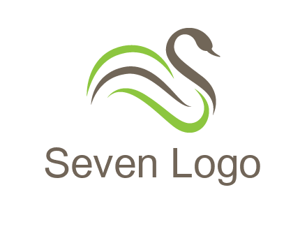 swoosh lines making a swan logo