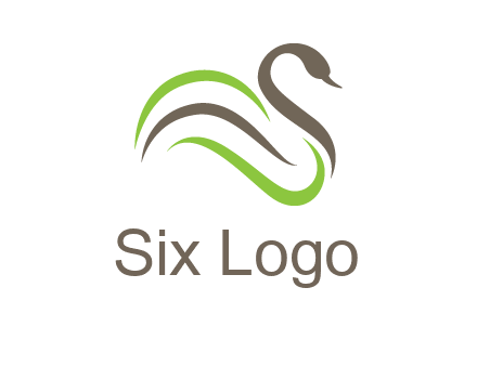 swoosh lines making a swan logo