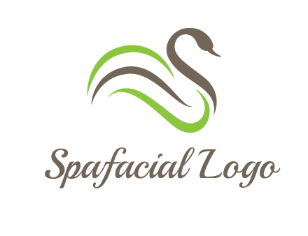 swoosh lines making a swan logo