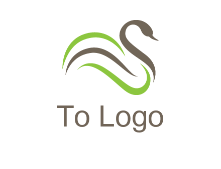 swoosh lines making a swan logo
