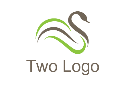 swoosh lines making a swan logo