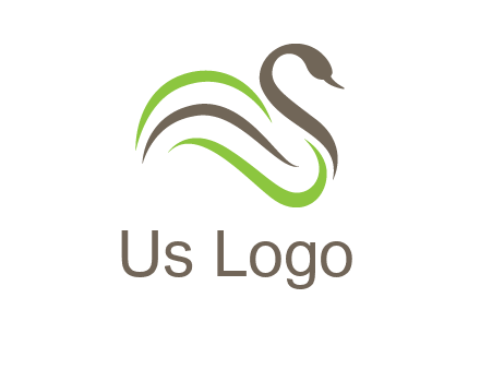 swoosh lines making a swan logo