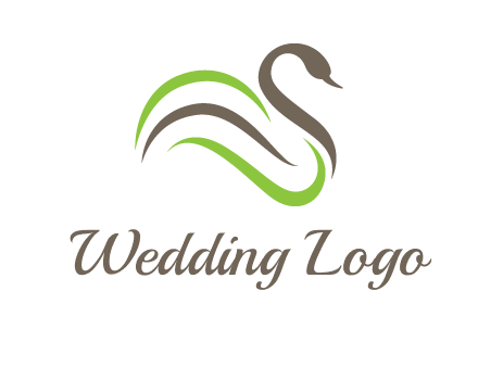 swoosh lines making a swan logo