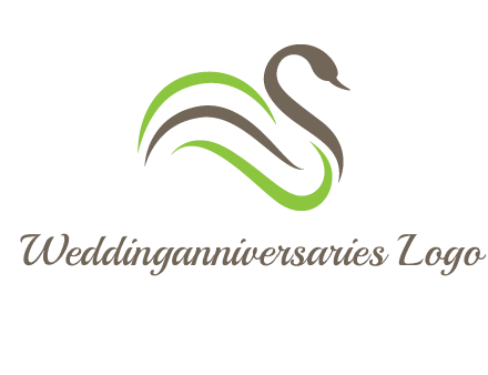 swoosh lines making a swan logo