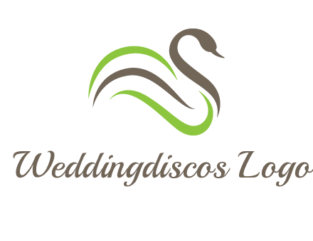 swoosh lines making a swan logo
