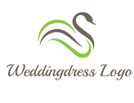 swoosh lines making a swan logo