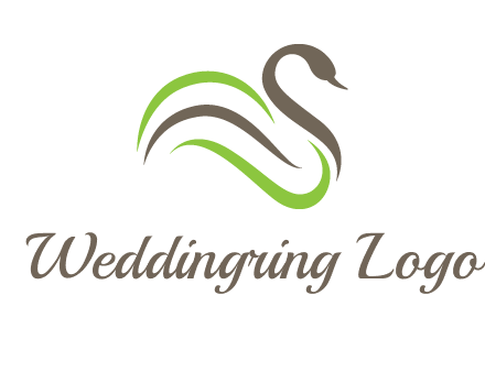 swoosh lines making a swan logo