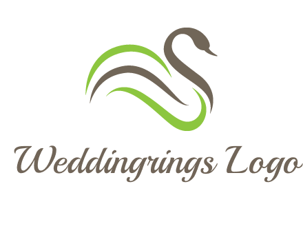 swoosh lines making a swan logo