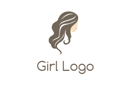 girl with wavy hair logo