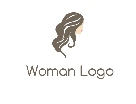 girl with wavy hair logo