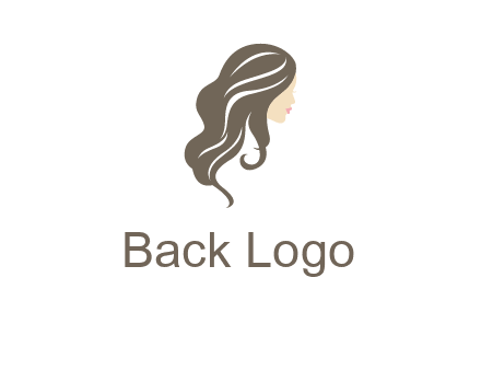 girl with wavy hair logo