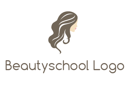girl with wavy hair logo