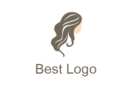 girl with wavy hair logo