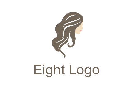 girl with wavy hair logo