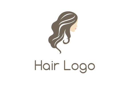 girl with wavy hair logo
