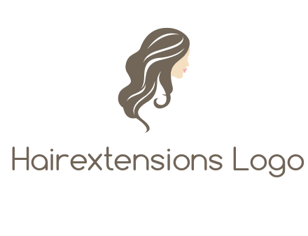 girl with wavy hair logo