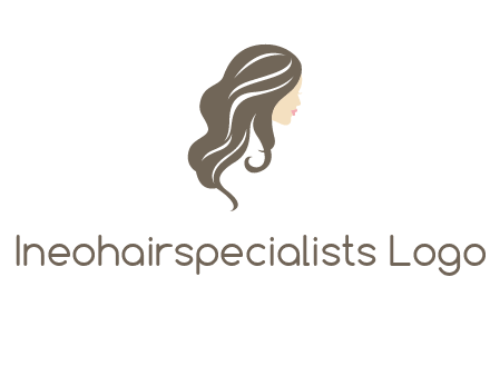 girl with wavy hair logo