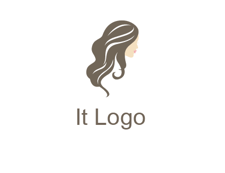 girl with wavy hair logo