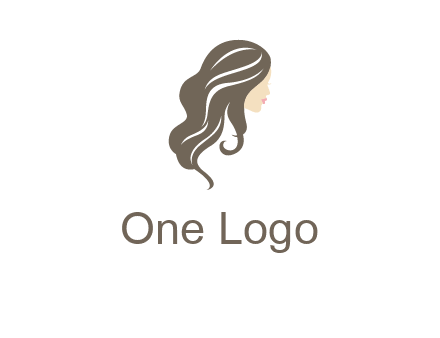 girl with wavy hair logo